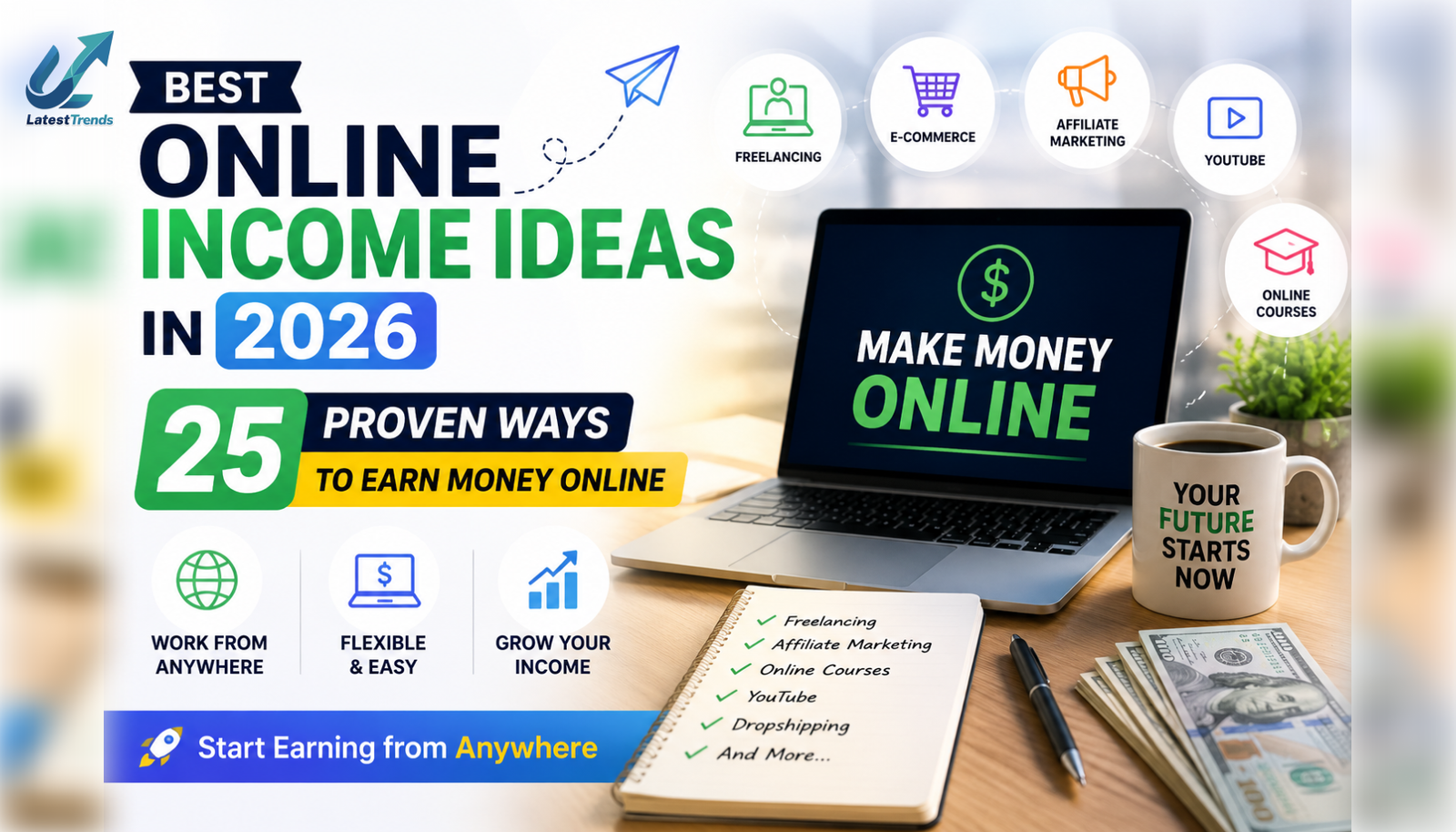 Best Online Income Ideas in 2026: Start Earning from Anywhere