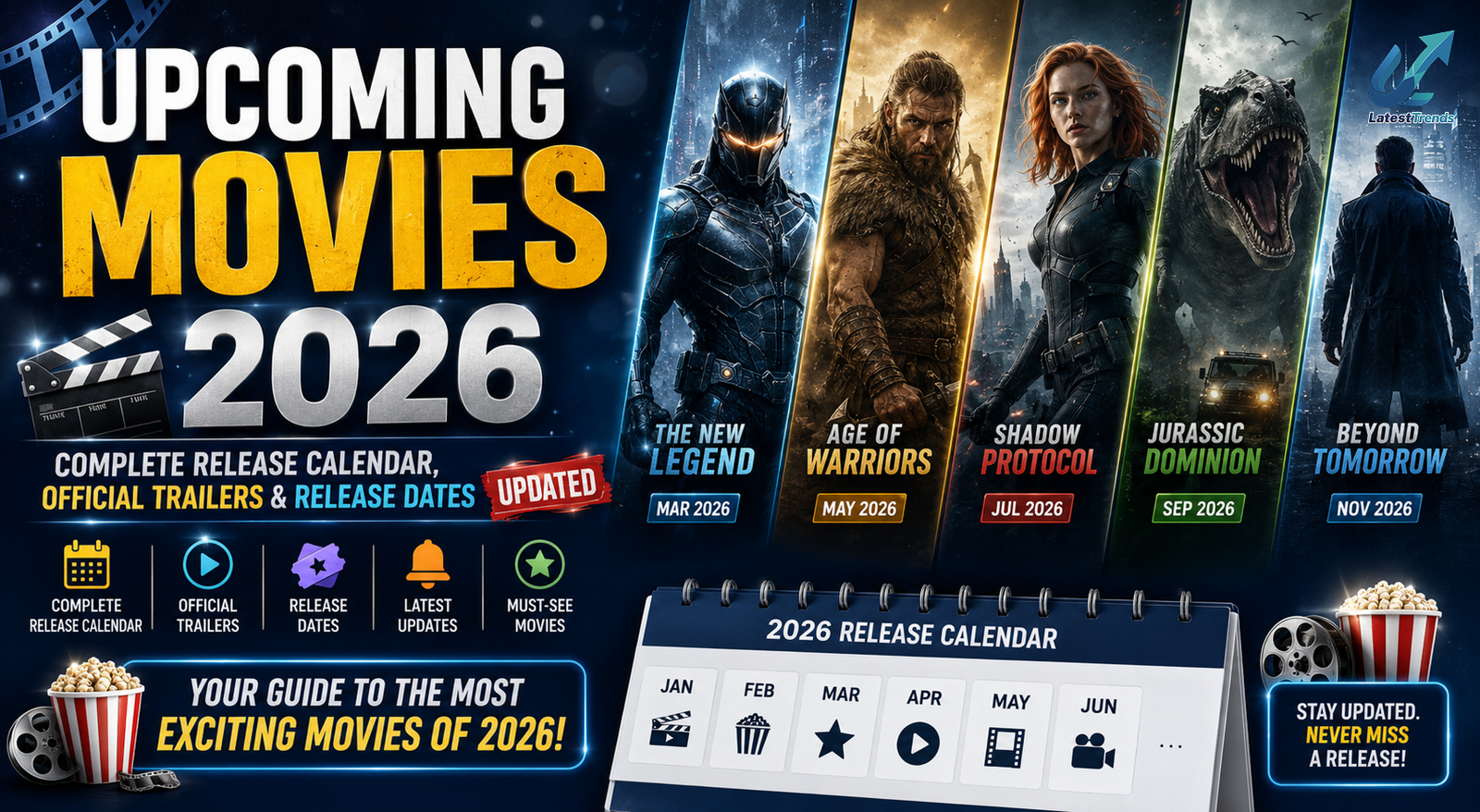 Upcoming Movies 2026: Complete Release Calendar, Official Trailers & Release Dates (Updated)